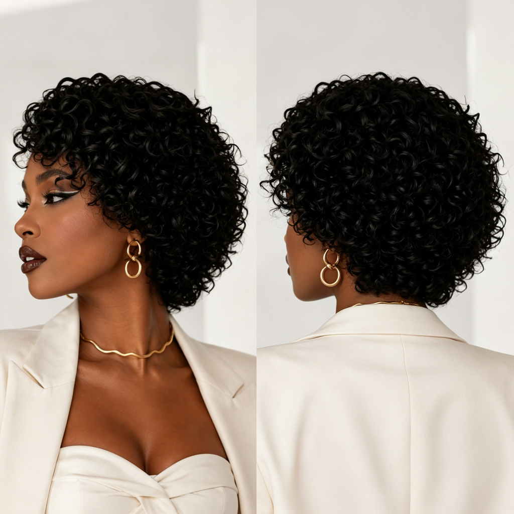 Short Curly No Lace Wig