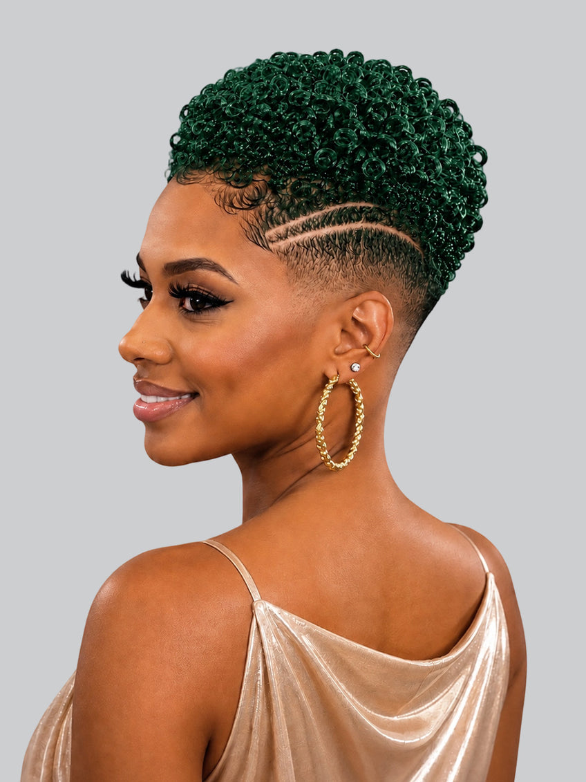 Pixie wig Afro curly 6 inches Multiple colors