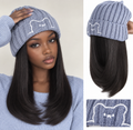 Hat with Built-In Body Wave Wig