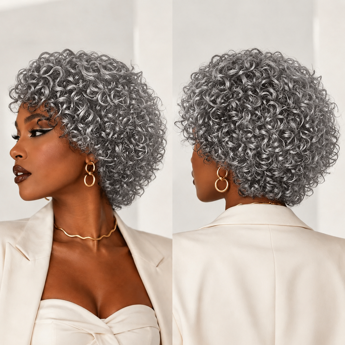 Short Curly No Lace Wig