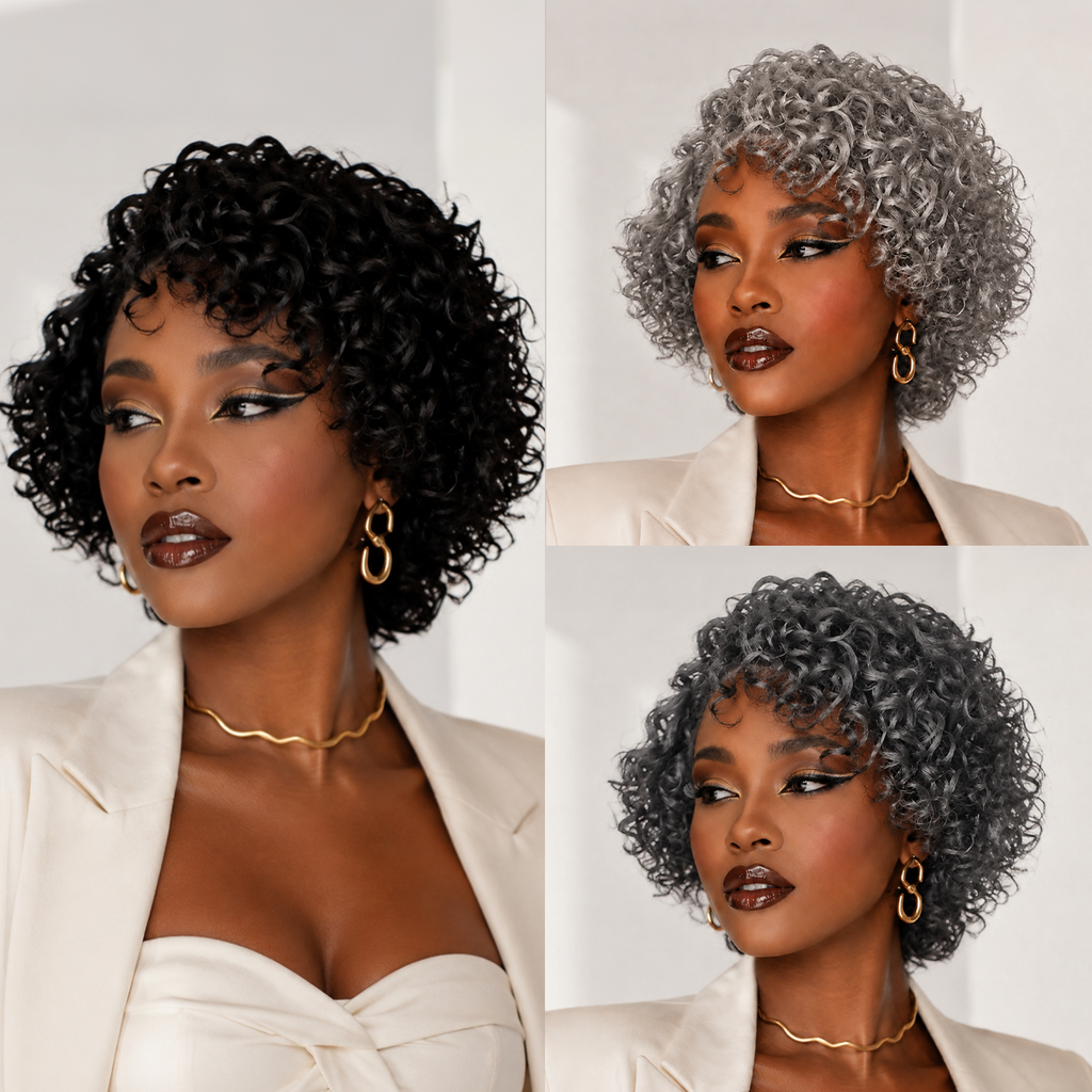 Short Curly No Lace Wig